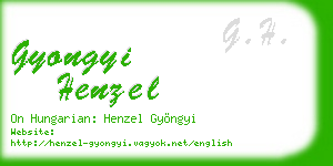 gyongyi henzel business card